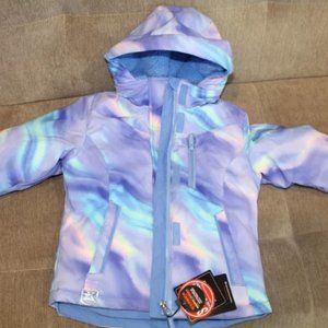 Zero Xposur Kids Snowboard Jacket Girls Size 4 Blue Warm Winter Jacket Tie dye